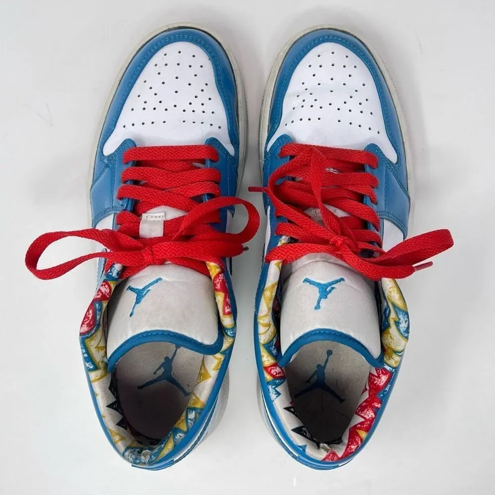 Nike Air Jordan 1 Low - Blue/White - Size 9.5 Excellent Preowned Condition - Picture 9 of 14